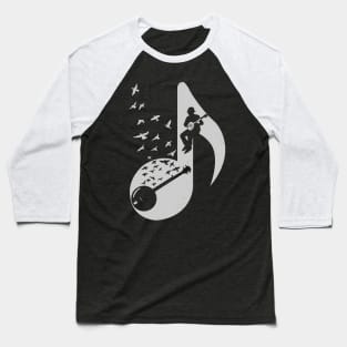 Musical note - Banjo Baseball T-Shirt